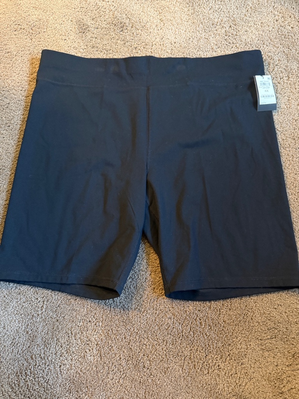 Ideology Women's Black Bike Shorts with Wide Waistband Size 4X NWT